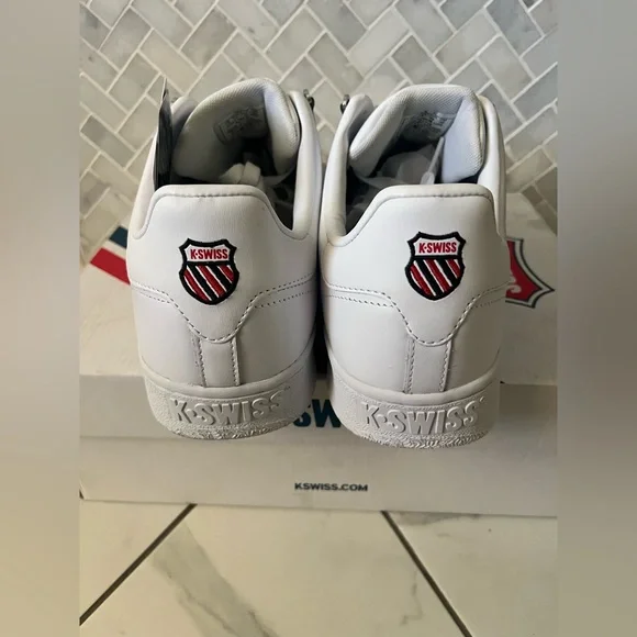 K-Swiss Men's White, Red, and Black Sneakers - Picture 5 of 8